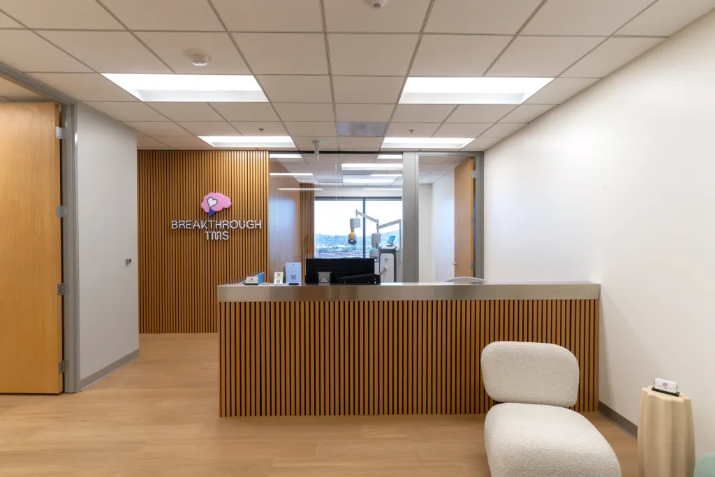 Breakthrough TMS reception area in Glendale